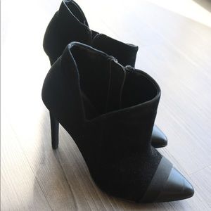 Suede Black Booties